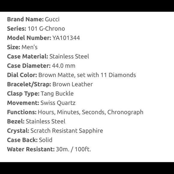 Gucci G Chrono Diamond Watch (purchased @ gucci) - Picture 2 of 5